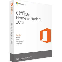 Office 2016 Home and Student - Produktschlüssel - Sofort-Download - Vollversion - 1 PC - Deutsch
