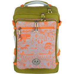 kattbjørn Explorer Schulrucksack grün/orange