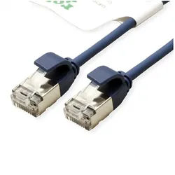ROLINE GREEN U/FTP Patchkabel Cat.6A (Class EA) LAN-Kabel, RJ-45 Männlich (Stecker), RJ-45 Männlich (Stecker) (150.0 cm), LSOH, slim blau