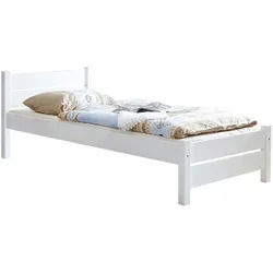 Mid.you Bett , Weiß , Holz , Kiefer , massiv , 100x200 cm , in verschiedenen Größen erhältlich, nur für Rollroste geeignet , Schlafzimmer, Komplette Schlafzimmer und Serien, Schlafzimmerserien