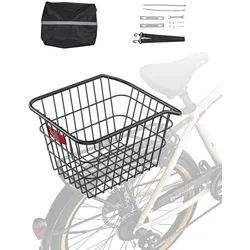 VEVOR Fahrradkorb hinten Gepäckträgerkorb Hinterradkorb Abdeckung 375x290x250mm
