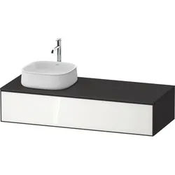 Duravit Zencha Konsolenwaschtischunterbau wandhängend Weiß & Graphit n/a & Supermatt 1300x550x281 mm ZE4812L64800000