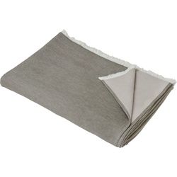 Novel Wendedecke , Grau, Dunkelgrau , Textil , Uni , 140x210 cm , Made in EU, Oeko-Tex® Standard 100 , Double face , Heimtextilien, Wohntextilien, Kuscheldecken