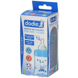 dodie® Initiation+ Flasche 150 ml mit Sauger Durchfluss 1 blau