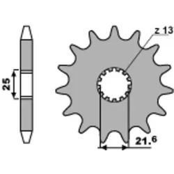 PBR Standard Stahlkettenrad 518 - 630, Größe 10 mm