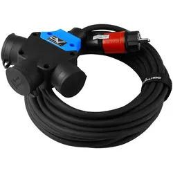 Verlängerungskabel 50m 3-Wege Typ E franz/belg Norm H07RN-F 3x2,5mm Stromkabel Gummikabel FR 9290