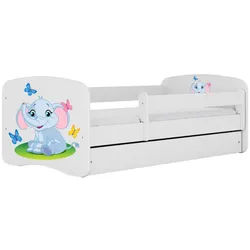 Raumhirsch Furniture Kinderbett Elefant mit Schublade und Matratze 180/80 , Weiß , Holzwerkstoff , Rechteckig , 80x180 cm , FSC 100% , Babymöbel & Kindermöbel, Kinderzimmer & Jugendzimmer, Kinderbetten