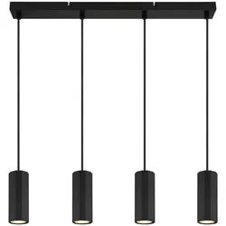 Globo Hängeleuchte , Schwarz , Metall , 6x120x61 cm , Ce , beliebig kürzbar , Lampen & Leuchten, Leuchtenserien