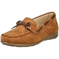 Mokassin GABOR COMFORT "Gabor Comfort Mokassin Leder", Damen, Gr. 39, braun, Leder, Schuhe Mokassin