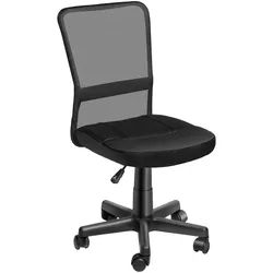 tectake Bürostuhl Patrick, stufenlos höhenverstellbar, schwarz , Schwarz , Textil , 50x95x43 cm , Büromöbel, Bürostühle, Drehstühle