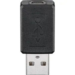 Goobay USB 2.0 Hi-Speed Adapter - USB 2.0-Stecker (Typ A) > USB 2.0-Mini-Buchse (Typ B, 5-Pin)
