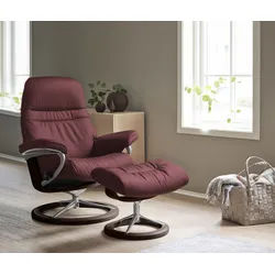 Stressless® Fußhocker »Sunrise«, mit Signature Base, Gestell Braun Stressless® bordeau x BATICK