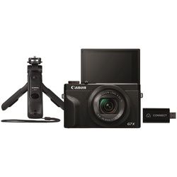 Canon Powershot G7X Mark III Streaming Kit + Atomos Connect 4K HDMI/USB Streaming Konverter + Griffstativ HG-100TBR