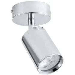 Strahler , Chromfarben , Metall , 13.5x8 cm , RoHS , Lampen & Leuchten, Leuchtenserien