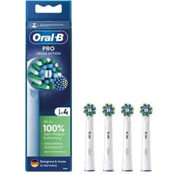 Oral-B Ersatz-Zahnbürsten Pro Cross Action weiß 4er
