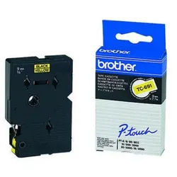 Brother Beschriftungsband TC-691 P-touch Schriftband schwarz