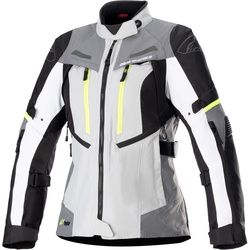 Alpinestars Bogota Pro Drystar® wasserdichte Damen Motorrad Textiljacke, grau, Größe S