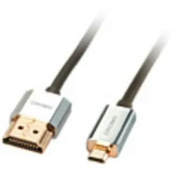 Lindy CROMO Slim High Speed HDMI to micro HDMI Cable HDMI-Kabel, 4K UHD, OFC-Leiter, Rund, doppelt geschirmt, extrem dünn, vergoldete S