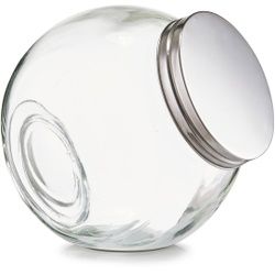 Zeller Candy Vorratsglas, Glasbehälter mit Schraubdeckel aus Metall, Fassungsvermögen: 1200 ml