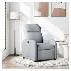 vidaXL Relaxsessel, Relaxsessel Hellgrau Stoff