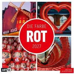 Ackermann Wandkalender Die Farbe Rot Kalender 2027 - 30x30 - Art12