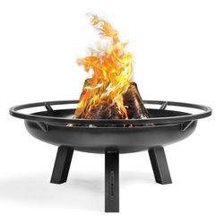 CookKing Feuerschale Feuerschale "PORTO" 80 cm Feuerstelle, Feuerkorb, (Feuerschale "PORTO" 80 cm, Feuerschale "PORTO" 80 cm) schwarz