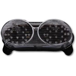 SHIN YO LED Rücklicht mit transparentem Glas, KAWASAKI ZX-6R/9R, ZR-7, div. Bj., schwarz