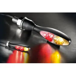 Kellermann Rück-, Bremslicht, Blinker Einheit Micro S DF Dark, schwarz, getönt, schwarz für Männer