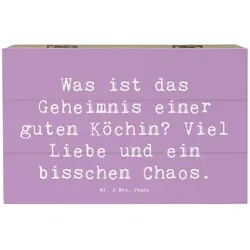 Mr. & Mrs. Panda Dekokiste 19 x 12 cm Spruch Was ist das Geheimnis einer guten Köchin? Viel Lieb (1 St) lila