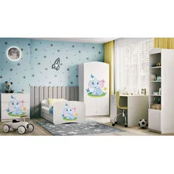 99rooms Jugendzimmer-Set Dreams Motiv VI, (Komplettset, Set (5-St), Modern, für Kinderzimmer, mit viel Stauraum, Lattenrost und Matratze weiß