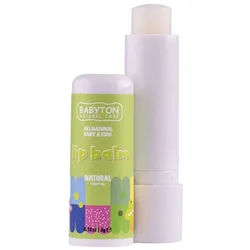 Babyton Lippenbalsam Babyton Lippenbalsam für Kinder 5g, Pflanzlich, Parabenfrei, Erdbeer grün
