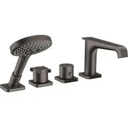 hansgrohe Fertigset Axor Citterio E 4-L-BW-Rand-Arm, m Thermostat, brush. bla vc