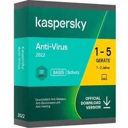 Kaspersky Anti-Virus 2022 Windows | 3 Geräte / 2 Jahre, Download + Key