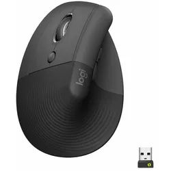 LOGITECH Lift Left Vertical Ergonomic Mouse, Graphite Graphite, Linkshänder, Logi Bolt, USB/Bluetooth