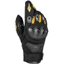 GMS Tiger Motorradhandschuhe, schwarz-gelb, Größe L