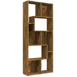 vidaXL Bücherregal NA Bücherregal Räuchereiche 67x24x161 cm Spanplatte braun
