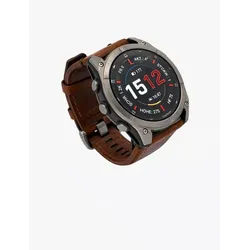 Garmin fēnix® 8 51mm Smartwatch (3,56 cm cm/1,4 Zoll, Garmin OS) Packung, 3-tlg., Smartwatch, Leder- & Silikonarmband, Ladekabel, AMOLED; Saphirglas; Titan; Taschenlampe; Mikro & Speaker; Tauchfest braun