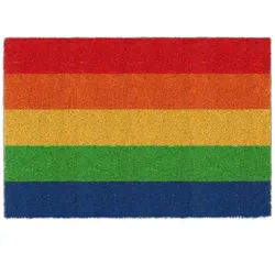 Relaxdays FUßMATTE , Textil, Kunststoff , Gestreift , Rechteckig , 60x40 cm , rutschfeste Unterfläche , Teppiche und Böden, Schmutzfangmatten, Fußmatten