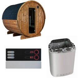 Sentiotec Sauna Komplettset Kaski 220 View | Scandia Next Combi | 6 Pers.