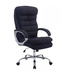 CLP Chefsessel Stoff schwarz , Schwarz , Metall , 68x116x77 cm , Büromöbel, Bürostühle, Chefsessel
