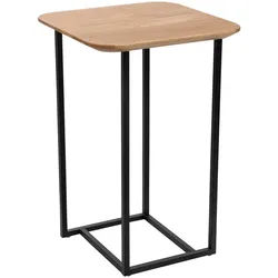 Xxxl Beistelltisch , Schwarz, Wildeiche , Holz, Metall , Wildeiche , massiv , quadratisch , eckig , 40x60x40 cm , einfacher Aufbau , Wohnzimmer, Wohnzimmertische, Beistelltische, Beistelltische Metall
