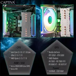 CAPTIVA Gaming-PC "Entry Gaming R10-0643", ohne farbbezeichnung, B:24,5cm H:54,5cm T:53,5cm, Desktop-PCs