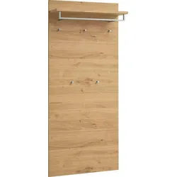 Xxxl Garderobenpaneel , Eichefarben , Holz , Eiche, Balkeneiche , furniert , 80x183x27 cm , Goldenes M, Made in Germany, DGM-Klimapakt , Aufhängemöglichkeit, Hutablage, Kleiderstange , Garderobe, Garderoben-Sets & Garderoben-Serien, Garderoben-Serien
