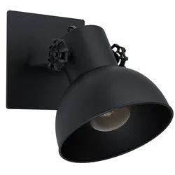 EGLO Wandleuchte 43431 schwarz, für E27, max. 28 W