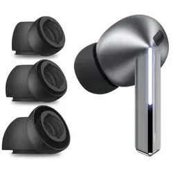 Ear Tips for Samsung Galaxy Buds 3 Pro in sizes S / M / L - black (3 pcs)