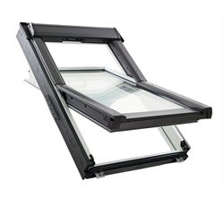 Roto Schwingfenster Dachfenster RotoQ Q42C K2AV1 Austausch Comfort Verglasung Kunststoff Manuell, 3-fach Verglasung, 65x104 cm (033)