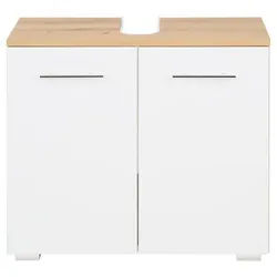 Waschbeckenunterschrank in Weiß/Eichefarben