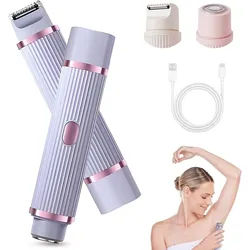 Tenlamp Haarentfernungsgerät Elektrorasierer für Frauen, Körperrasierer für Frauen, 400000 Lichtimpulse, 2, 2-in-1 wiederaufladbarer Elektrorasierer für Frauen, Intimrasierer lila