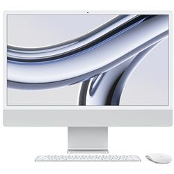 Apple iMac 24" (2023) Silber M3 Chip mit 8-Core CPU, 10-Core GPU und 16-Core Neutral Engine 24" 512 GB Magic Keyboard mit Touch ID - Deutsch macOS 24 GB Gigabit Ethernet Magic Maus