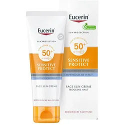 Eucerin® Sensitive Protect Face Sun Creme LSF 50+ – sehr hoher Sonnenschutz für trockene und empfindliche Gesichtshaut 50 ml Unisex 50 ml Creme